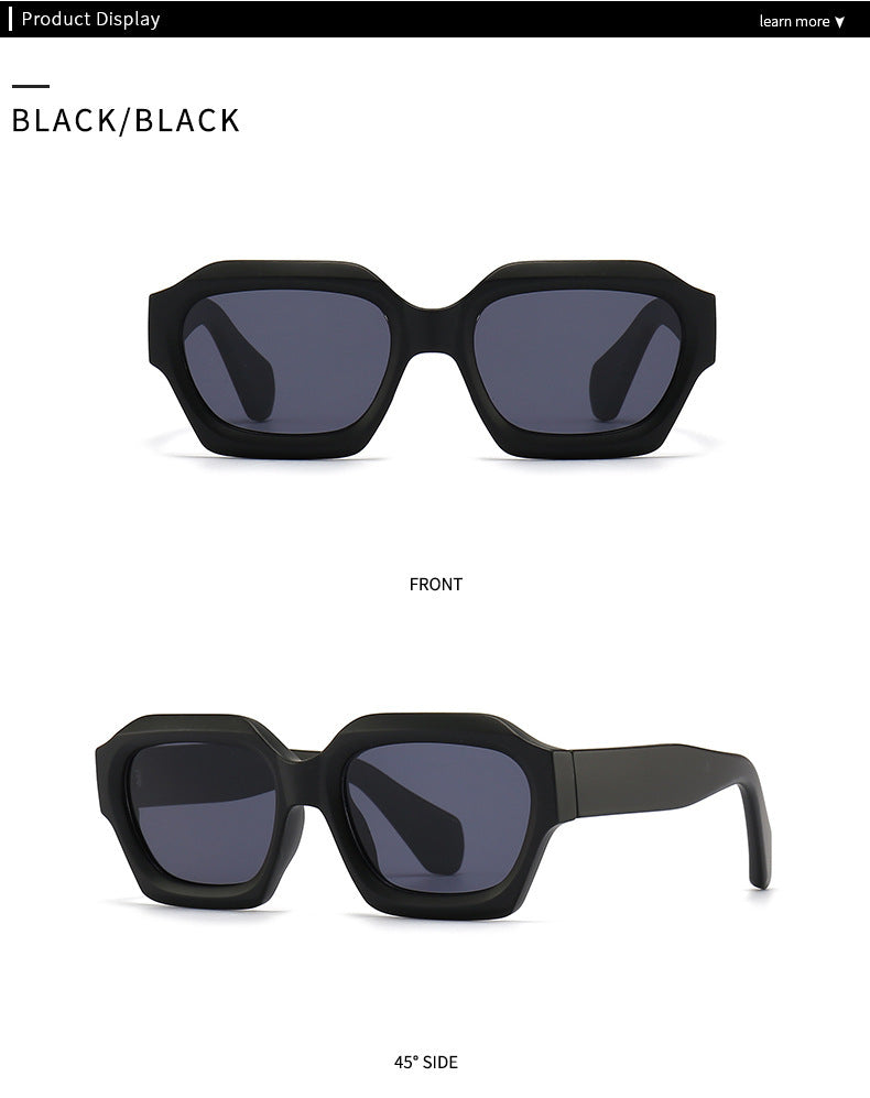 European And American Irregular Polygon Trend Street Snap Sunglasses Modern Charm Retro Sunglasses