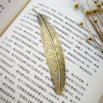 Metal Feather Bookmark Chinese Style Gifts Ornament Pendant