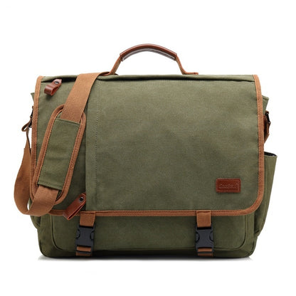 Men's Canvas Waterproof Large Capacity Shoulder Bag