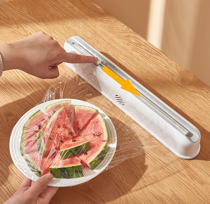 Cling Film Suction Cup Wall-mounted Box Kitchen Adjustable Storage Cutter