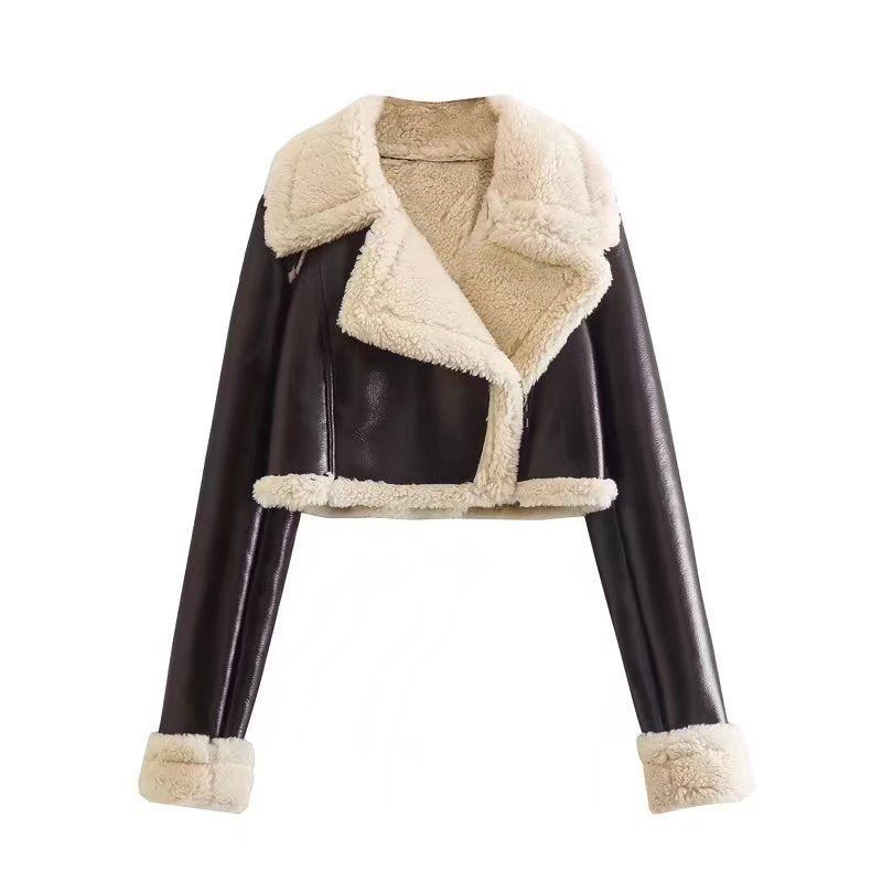 Women's Short Lapel Long Sleeve Slim Fashion Personality Jacket Jacket