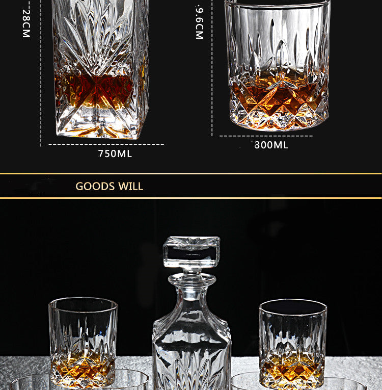 Crystal Glass Whiskey Glass Set