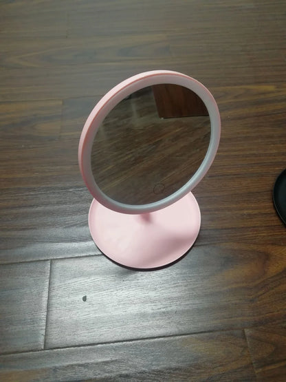 Hot-Selling Makeup Mirror Led Light Mirror Portable Three-Color Adjustable Vanity Mirror Desktop Beauty Dormitory Makeup Mirror With Light