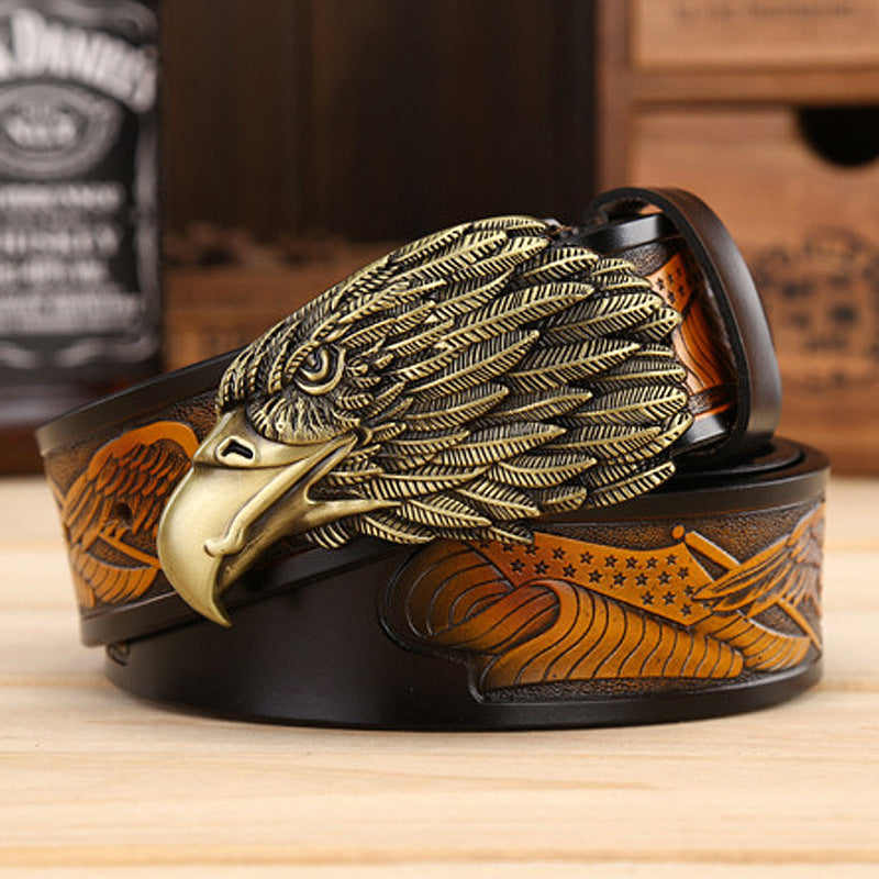 Men's Fashion Eagle Leather Belt