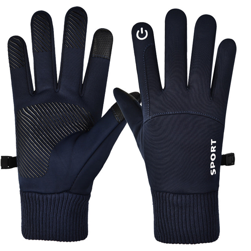 Men's Cycling Touchscreen Fleece Driving Gloves