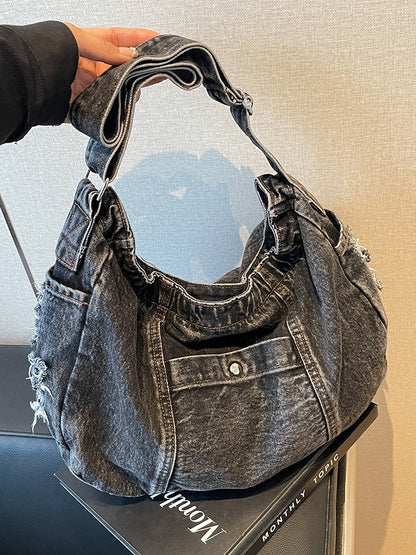 Casual Summer One Shoulder Crossbody Denim Bag