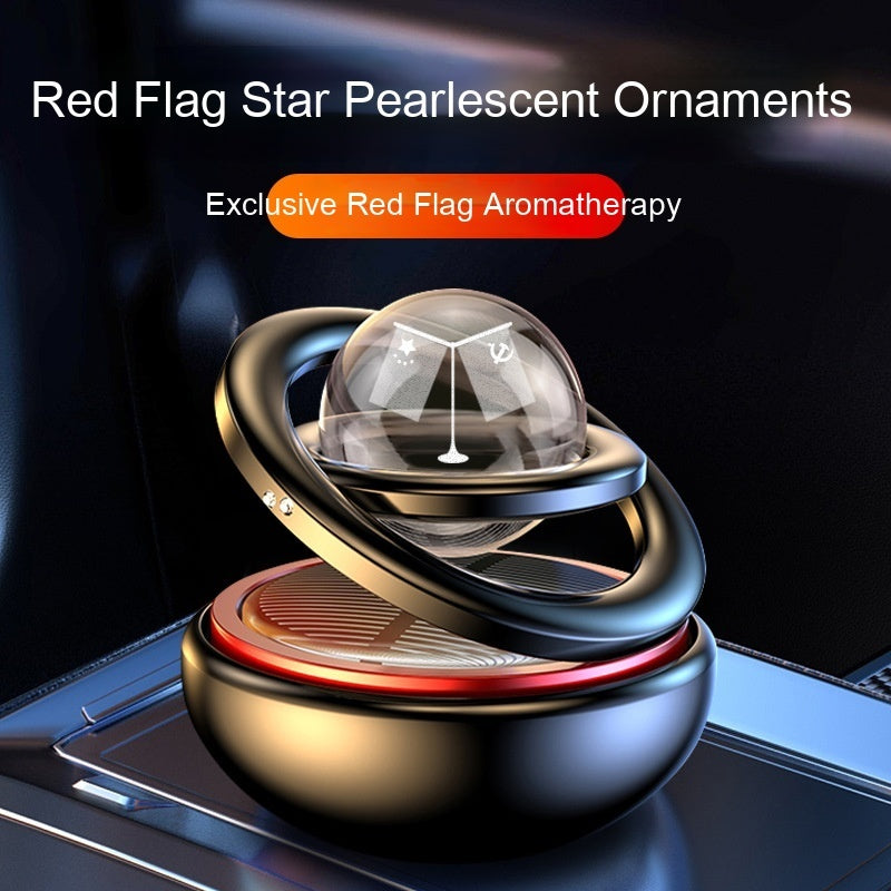 Solar Rotating Car Aroma Decoration Aluminum Alloy