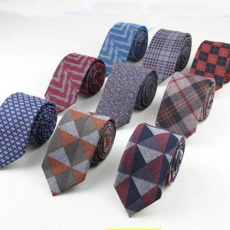 Men's Tie New Ultra-narrow Wool Elegant Atmosphere