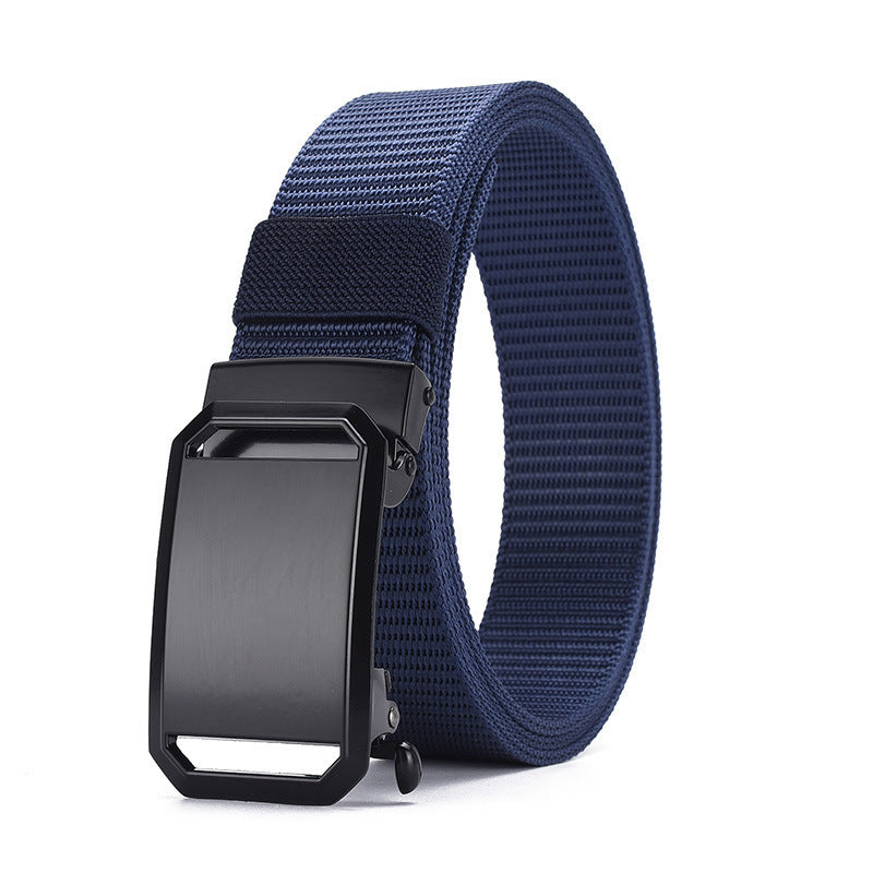 Men's Toothless Automatic Buckle Canvas Belt