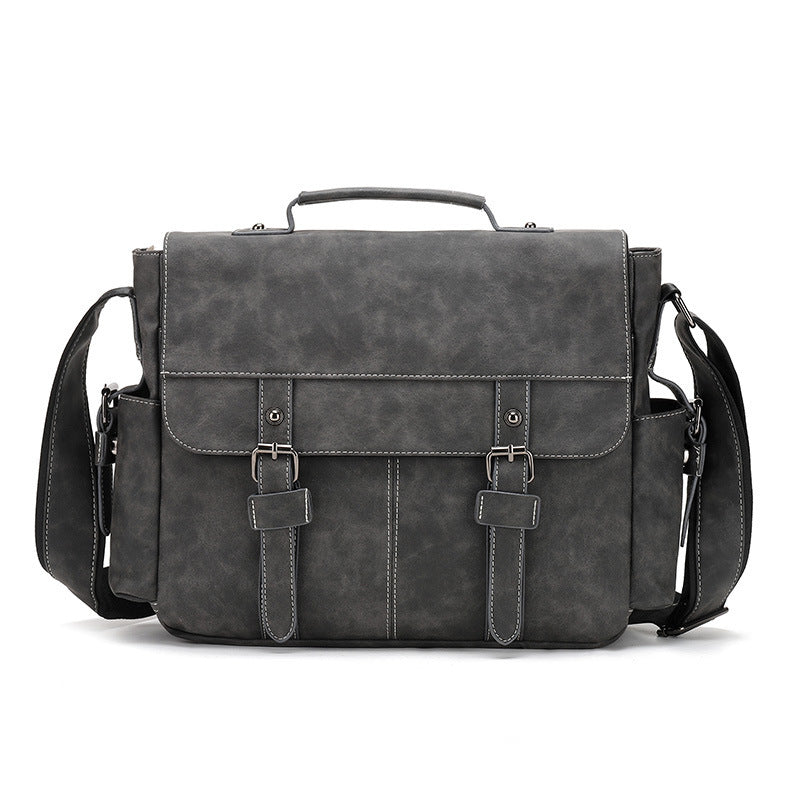 Casual PU Leather Trendy Retro Men's Shoulder Bag