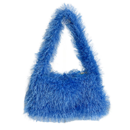 Fashionable And Versatile Candy Colored Hand-held Single Shoulder Tassel Bag