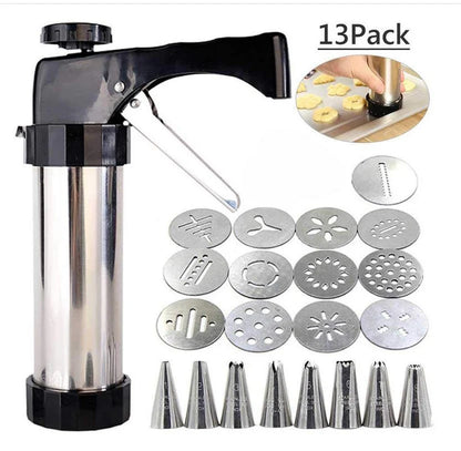 Cookie Gun Squeeze Cookie Machine Cream Laminating Gun Laminating Nozzle Dissolving Beans Baking Tools Home Set Mold