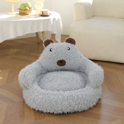 New Winter Cute Alpaca Cat Bed House Nest Warm Comfortable Pet Products Bottom Non-slip Bed For Dog Dog Bed Pet Mats Pads