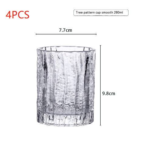 Japanese-style Creative Wine Glass Tree Pattern Cup Crystal Glass