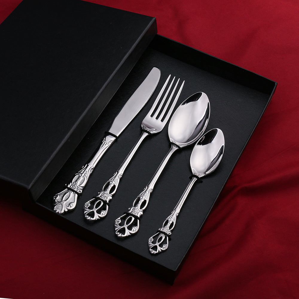 Stainless Steel Western Food Tableware Set Steak Knife And Fork Gift Box Steak Knife, Fork And Spoon