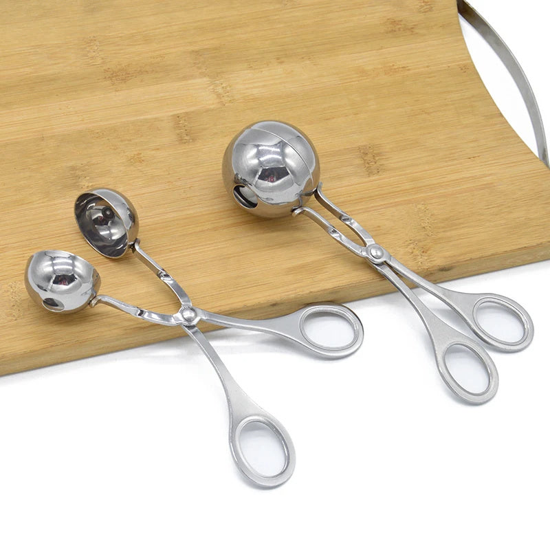 Meatball Maker Tool Clip Fish Meat Rice Ball Making Mold Tools Stainless Steel Meat Baller Tongs Kitchen Gadgets