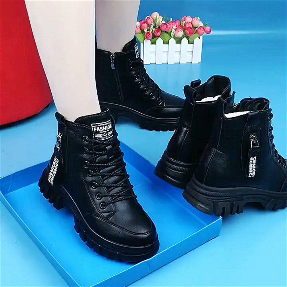 Spring And Autumn British Style Single Side Ankle Boots