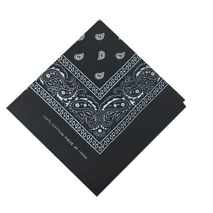 55cm Cotton Cashew Flower Square Scarf Printed Bandanna