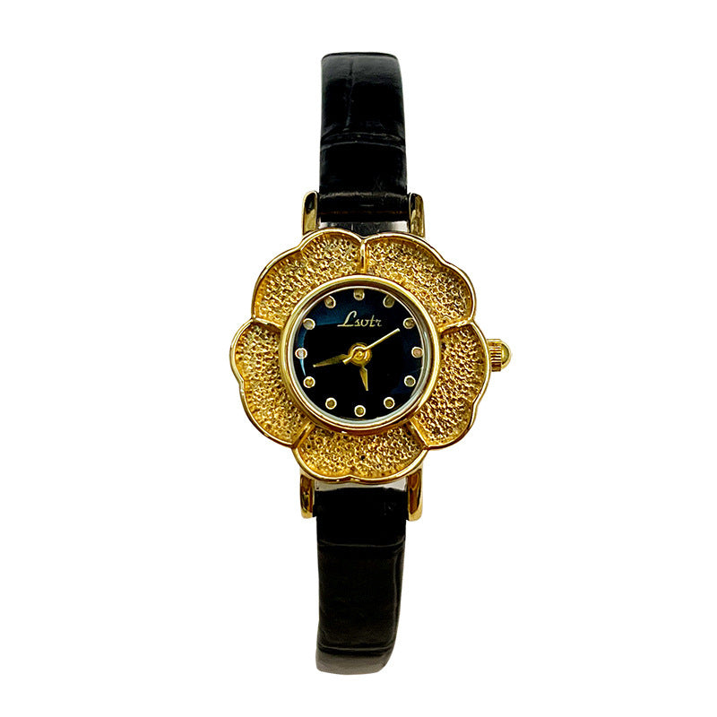 Antique Style Camellia Retro Small Dial Women's Watch