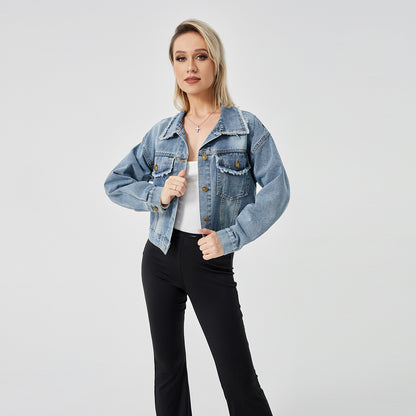 Women's Denim Long Sleeve Jacket Fashion Top