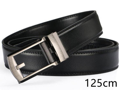 TV Belt Men's Comfort Click Fake Pin Buckle Men's Leather Belt