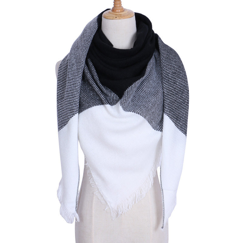 esign Women Triangles Scarf Long Scarves Shawl Autumn Winter