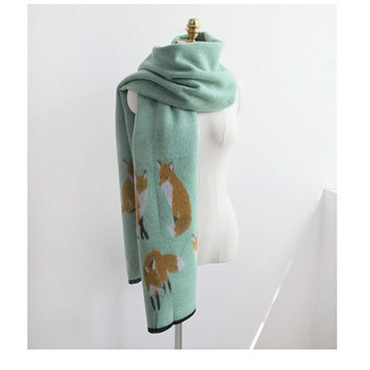 Fashionable Ladies Thick Warm Jacquard Scarf