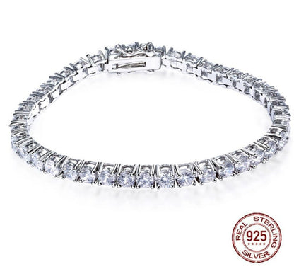 S925 Silver Bracelet 17-19cm Chain Length Optional Tennis Chain