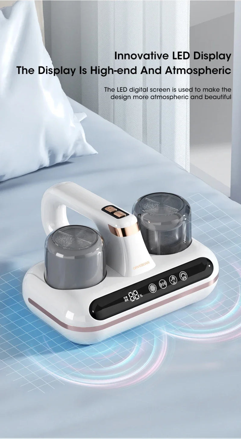 New Mattress Vacuum Mite Remover Cordless Handheld Cleaner Powerful Suction For Cleaning Bed Pillows Home Supplies