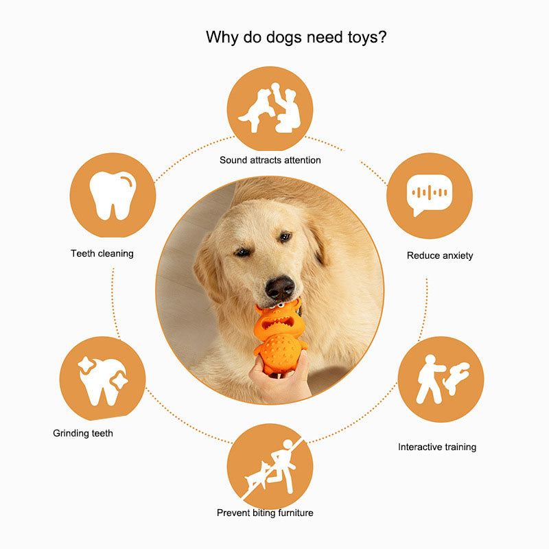 Pet toys - Dogs that are resistant to biting and leaking food - Fun toys for dogs - Stress relieving and stress relieving tools