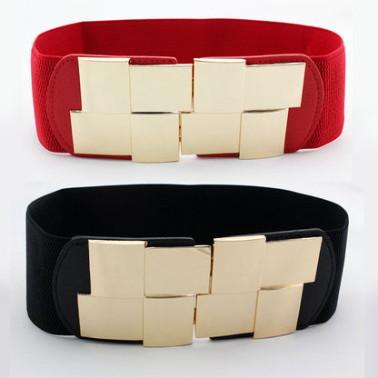 Metal Buckle Accessories Waist Seal Female Elastic Waistband