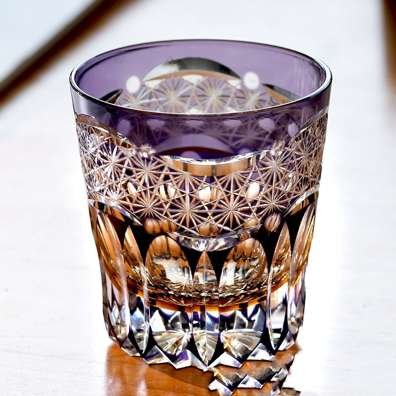 Hand Carved Crystal Glass Whiskey Glass