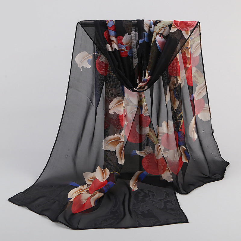 Magpie Primula Lady Chiffon Long Scarf Scarf