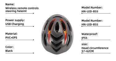 Intelligent steering helmet led bicycle equipment