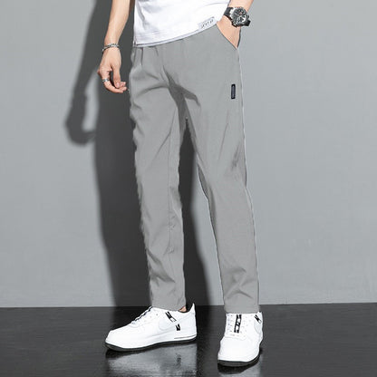 Summer Casual Men's Loose Thin Ice Silk Quick-dry Pants Transparent Pants