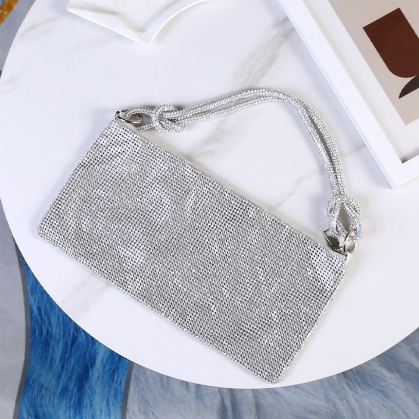 Women's Diamond Tote Dinner Rhinestone Underarm Bag