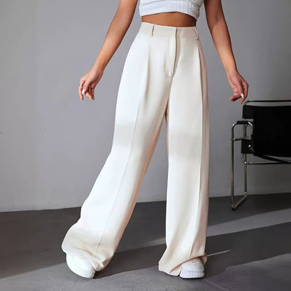 Wide Leg High Waist Slimming Loose Drooping Straight Mop Pants