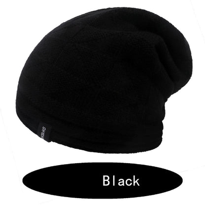 Two-color Wool Warm Knitted Hat For Ear Protection In Autumn And Winter