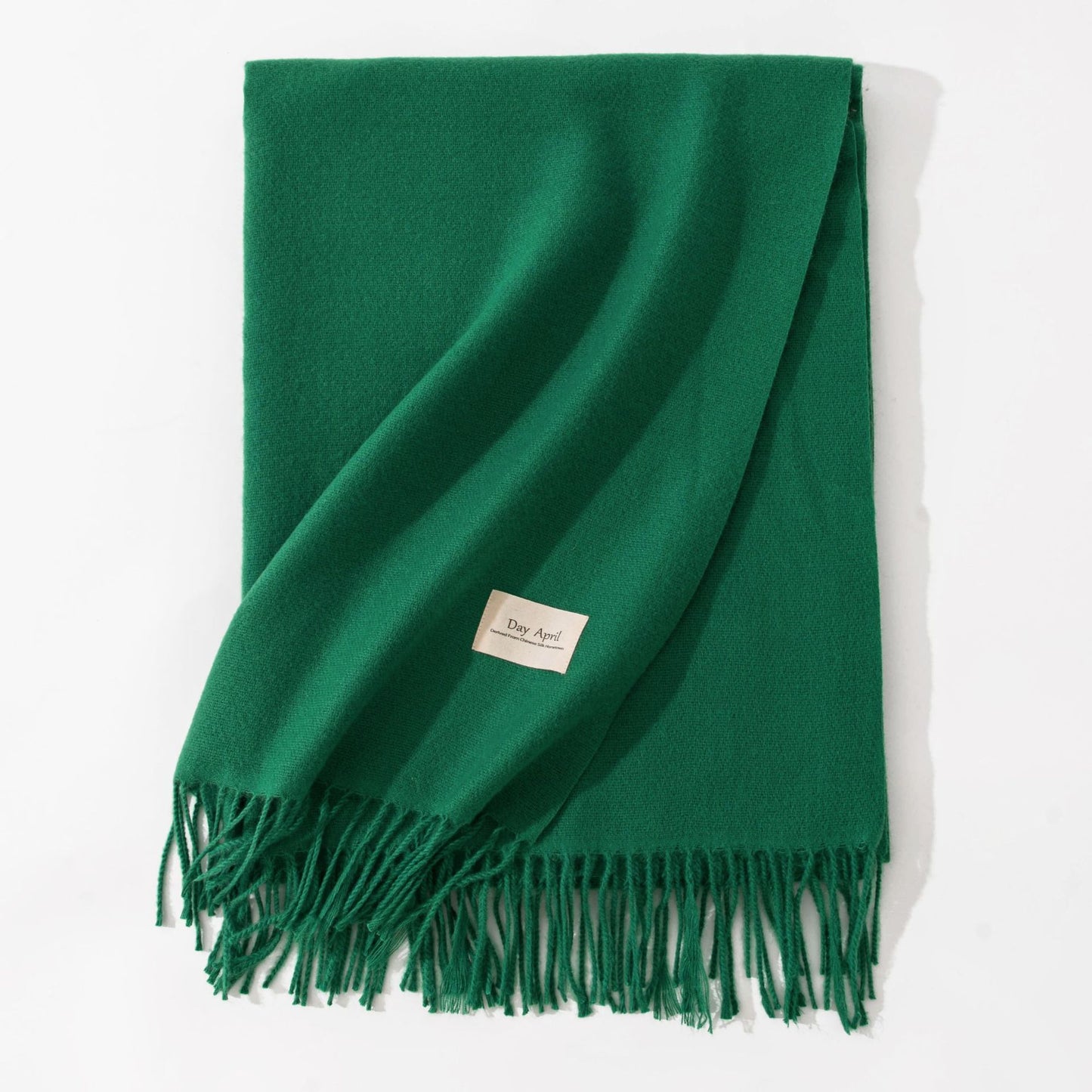 Pure Color Artificial Cashmere Scarf Women's Winter High-grade Shawl