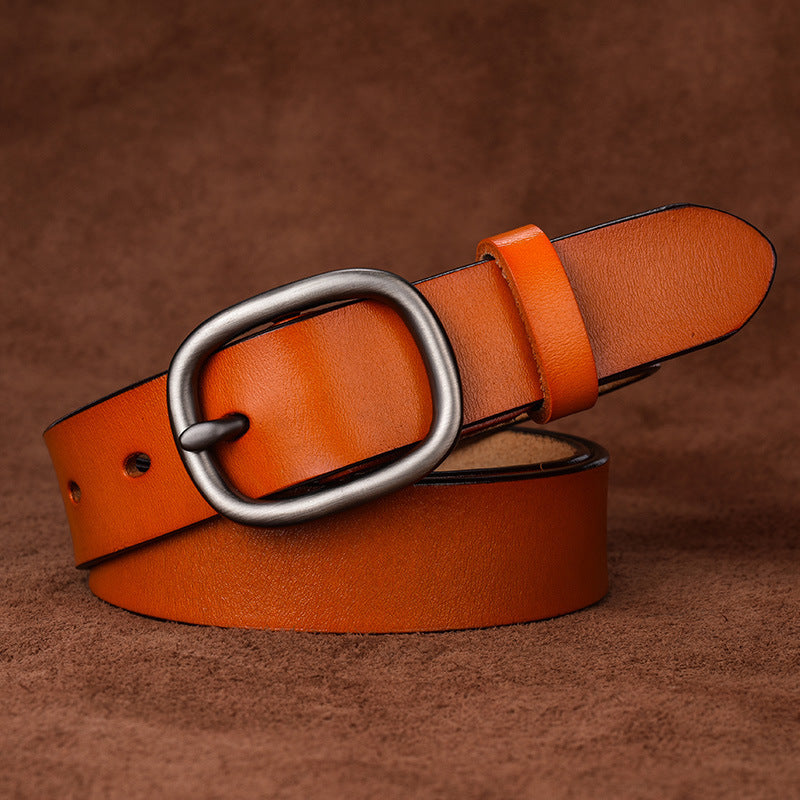 Simple And Versatile Women's New Genuine Leather Belt