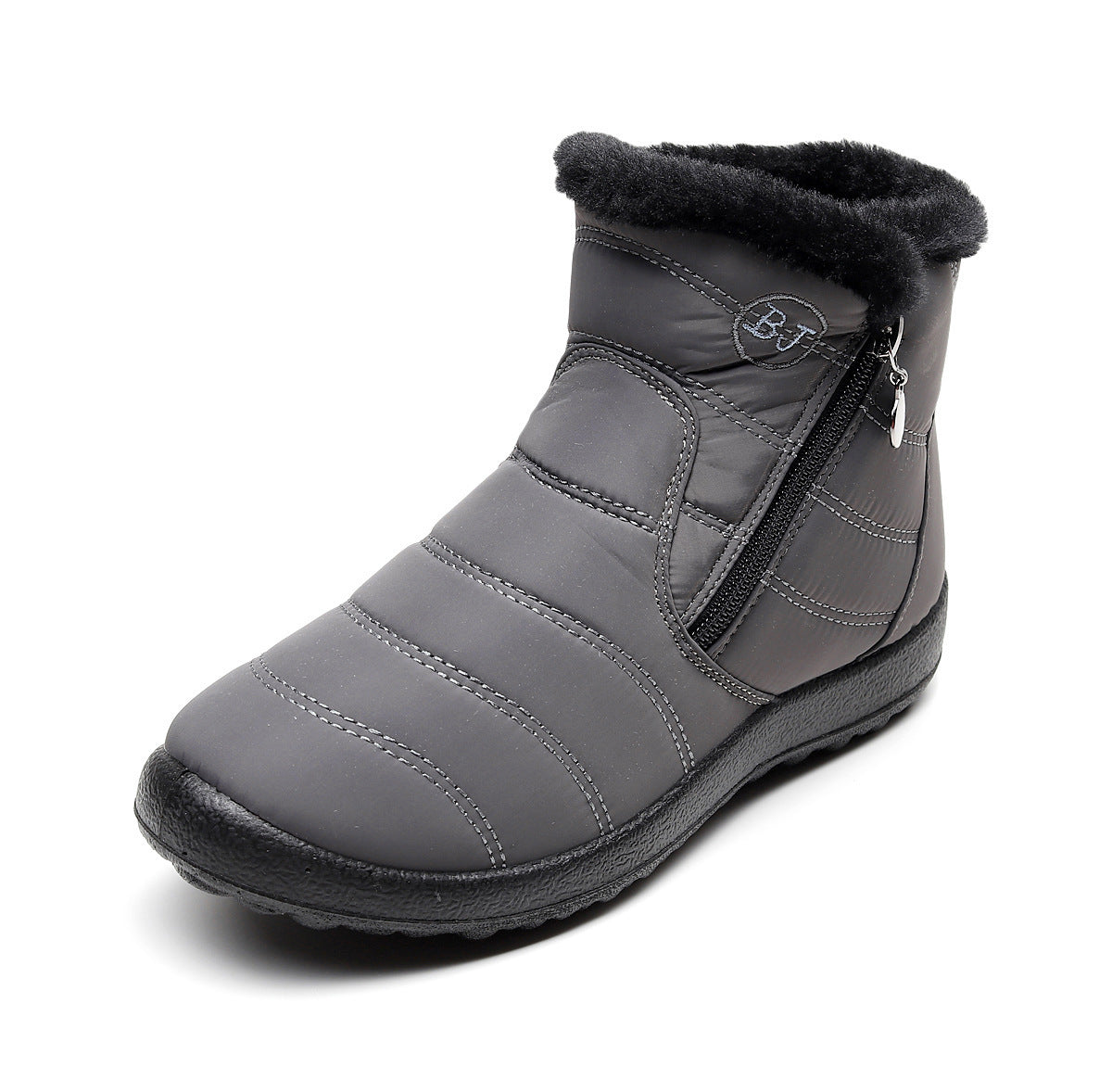 Side Zipper Mid-calf Widened Waterproof Plus Size Snow Boots