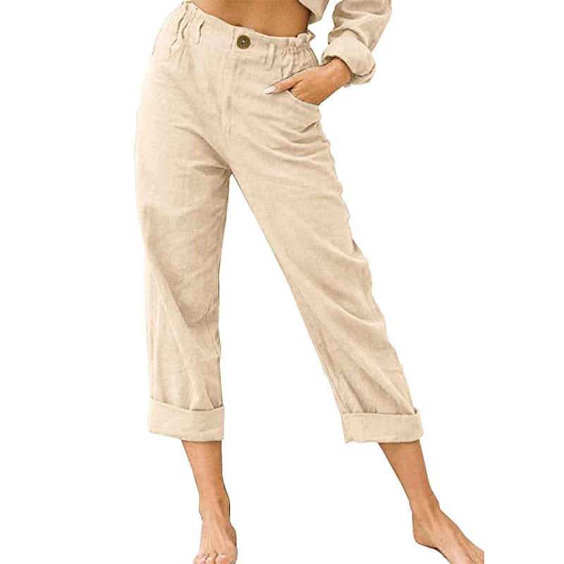 Women's Joggers Pants Fashion High Waist Casual Pants With Pockets