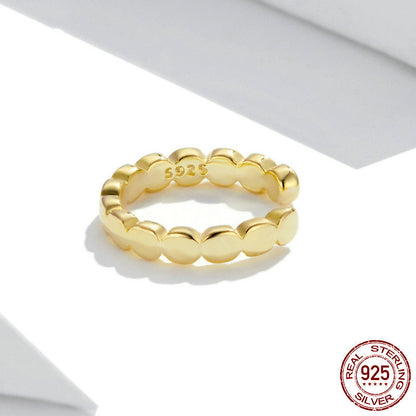 Gold-plated Simple Ear Clip Single Fashion S925 Silver