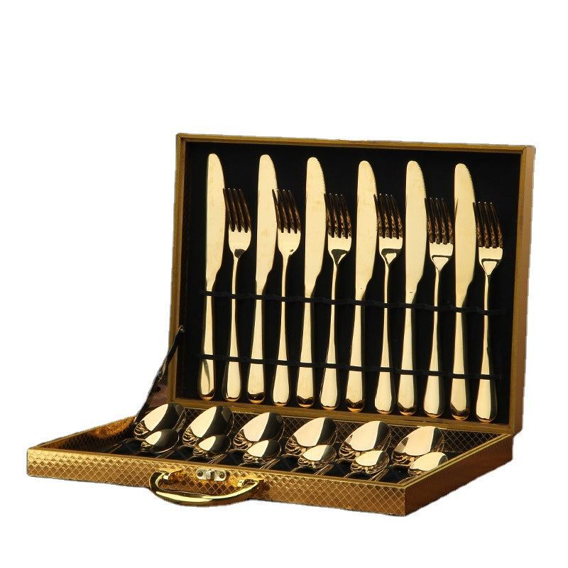 Golden Western Knife and Fork Household Cutlery Set