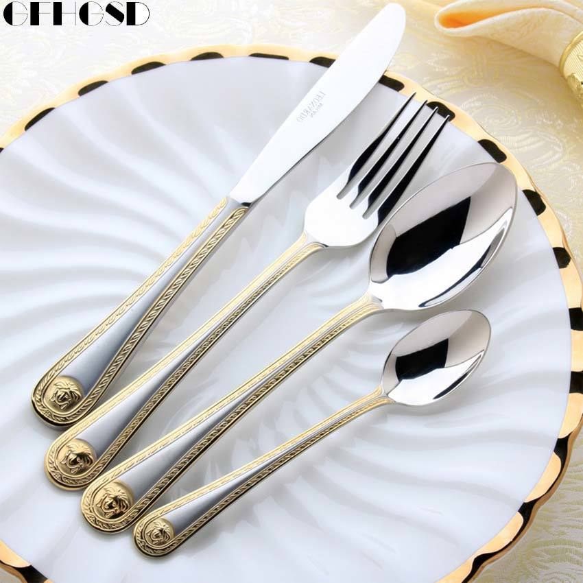 Western Food Set Of Four Stainless Steel Knife Fork And Spoon