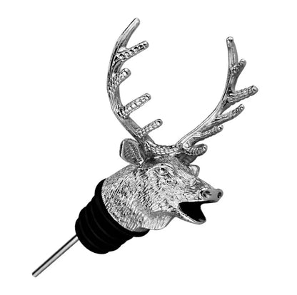 Wine Pourer and Stopper Wine Aerators Stainless Deer Stag Head Wine Pourer Stags Head Bottle Stopper