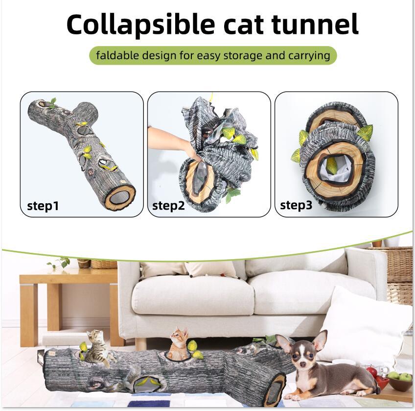 Tree Pattern Tunnel Pet Zhiyi Cat Toy Pets Supplies Dog Toys