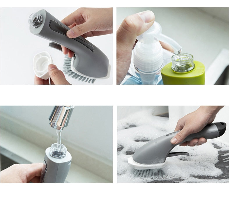 Long Handle Multifunctional Anti-slip Sink Decontamination Brush