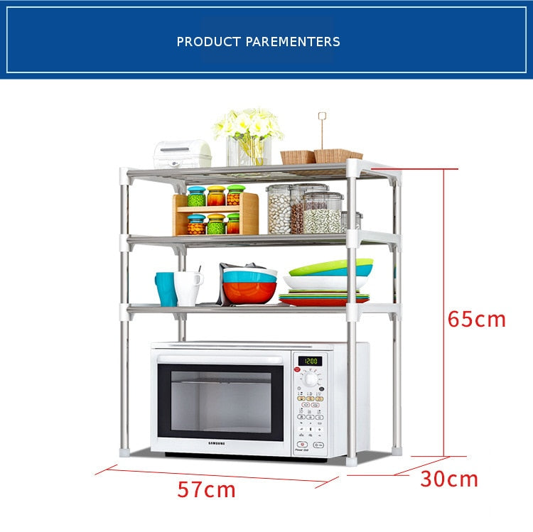 Microwave Shelf Rack Kitchen Shelf Spice Organizer Kitchen Storage Rack Bathroom Organizer Shelf Book Shoes Shelve