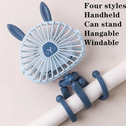 Stroller Fan Personal Portable Desk Handheld Baby Bed Car Seat Fan USB Rechargeable Fan Mini Stroller Accessories